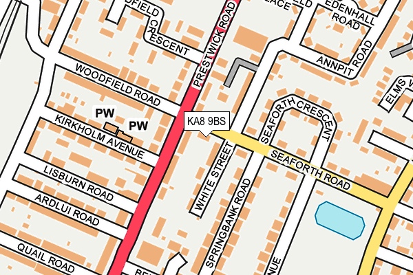 KA8 9BS map - OS OpenMap – Local (Ordnance Survey)