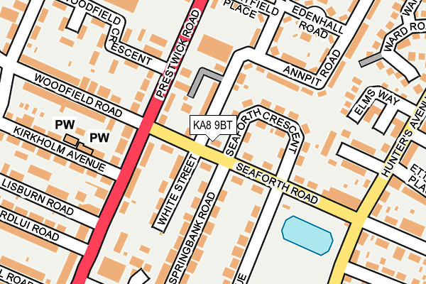 KA8 9BT map - OS OpenMap – Local (Ordnance Survey) KA8 9BT map - OS OpenMap – Local (Ordnance Survey)