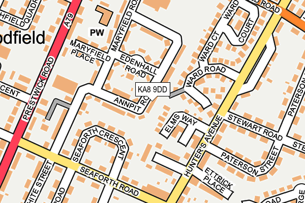 KA8 9DD map - OS OpenMap – Local (Ordnance Survey) KA8 9DD map - OS OpenMap – Local (Ordnance Survey)