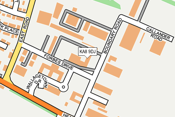 KA8 9DJ map - OS OpenMap – Local (Ordnance Survey) KA8 9DJ map - OS OpenMap – Local (Ordnance Survey)
