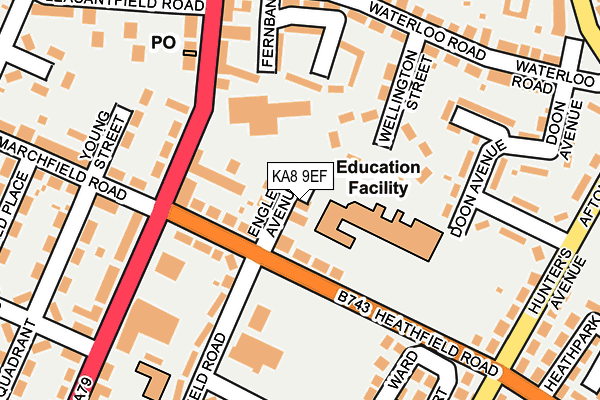 KA8 9EF map - OS OpenMap – Local (Ordnance Survey) KA8 9EF map - OS OpenMap – Local (Ordnance Survey)