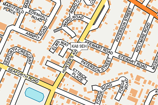 KA8 9EH map - OS OpenMap – Local (Ordnance Survey) KA8 9EH map - OS OpenMap – Local (Ordnance Survey)