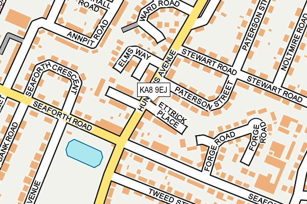 KA8 9EJ map - OS OpenMap – Local (Ordnance Survey) KA8 9EJ map - OS OpenMap – Local (Ordnance Survey)