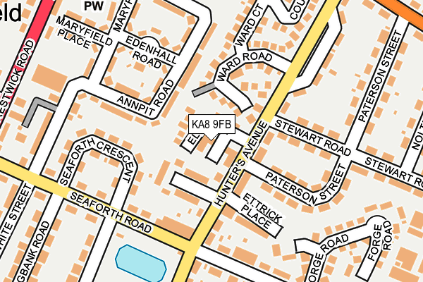 KA8 9FB map - OS OpenMap – Local (Ordnance Survey) KA8 9FB map - OS OpenMap – Local (Ordnance Survey)