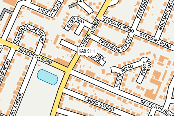 KA8 9HH map - OS OpenMap – Local (Ordnance Survey) KA8 9HH map - OS OpenMap – Local (Ordnance Survey)