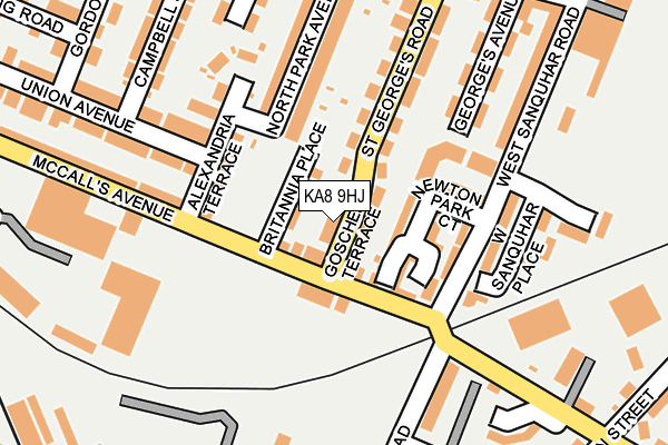 KA8 9HJ map - OS OpenMap – Local (Ordnance Survey) KA8 9HJ map - OS OpenMap – Local (Ordnance Survey)