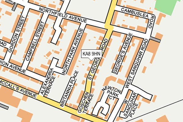KA8 9HN map - OS OpenMap – Local (Ordnance Survey) KA8 9HN map - OS OpenMap – Local (Ordnance Survey)