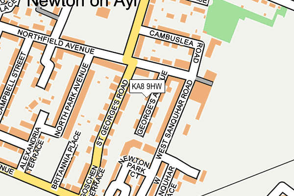 KA8 9HW map - OS OpenMap – Local (Ordnance Survey) KA8 9HW map - OS OpenMap – Local (Ordnance Survey)