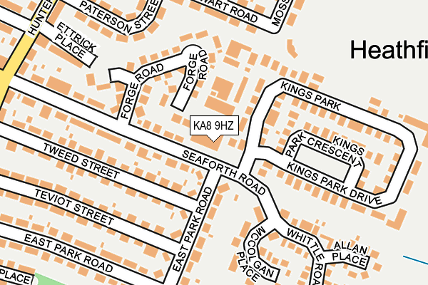 KA8 9HZ map - OS OpenMap – Local (Ordnance Survey) KA8 9HZ map - OS OpenMap – Local (Ordnance Survey)