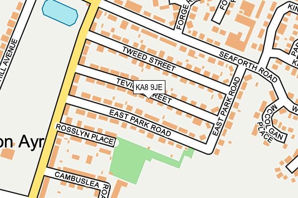 KA8 9JE map - OS OpenMap – Local (Ordnance Survey) KA8 9JE map - OS OpenMap – Local (Ordnance Survey)