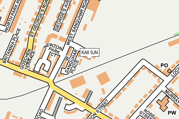 KA8 9JN map - OS OpenMap – Local (Ordnance Survey) KA8 9JN map - OS OpenMap – Local (Ordnance Survey)