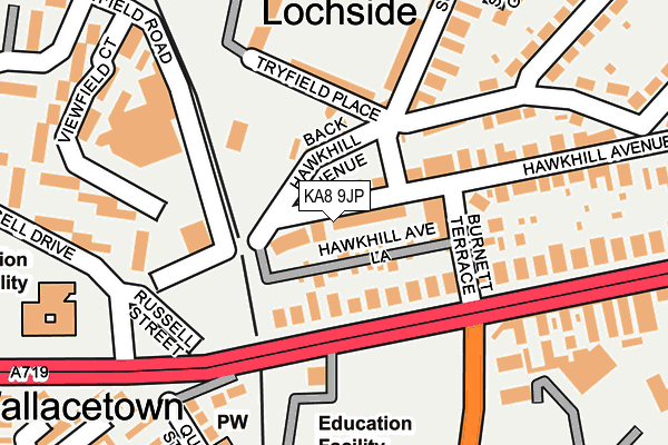 KA8 9JP map - OS OpenMap – Local (Ordnance Survey) KA8 9JP map - OS OpenMap – Local (Ordnance Survey)