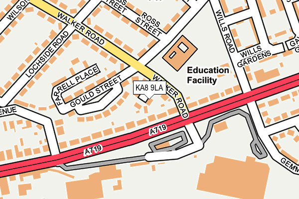 KA8 9LA map - OS OpenMap – Local (Ordnance Survey)