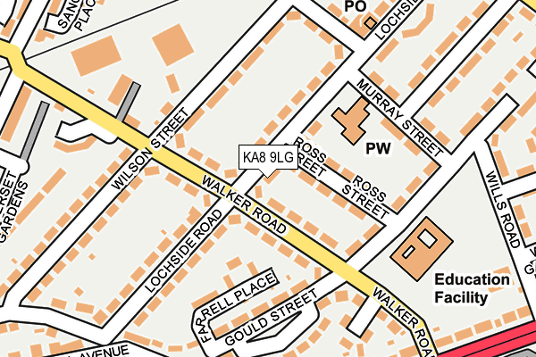 KA8 9LG map - OS OpenMap – Local (Ordnance Survey) KA8 9LG map - OS OpenMap – Local (Ordnance Survey)