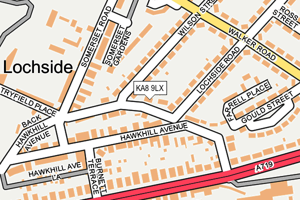 KA8 9LX map - OS OpenMap – Local (Ordnance Survey)