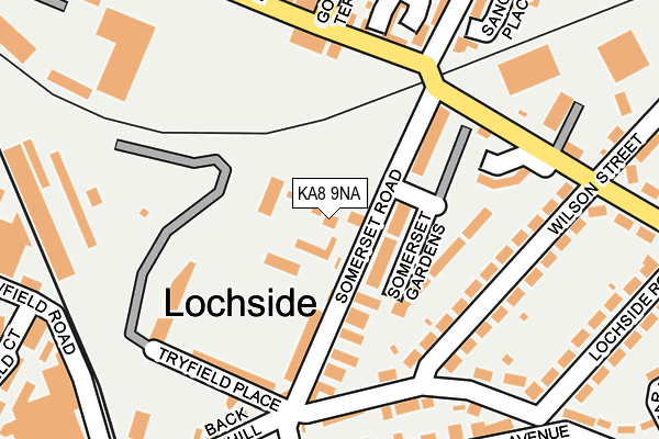KA8 9NA map - OS OpenMap – Local (Ordnance Survey) KA8 9NA map - OS OpenMap – Local (Ordnance Survey)