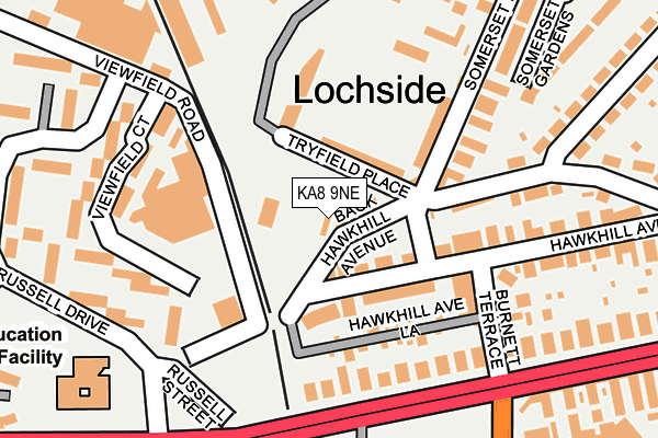 KA8 9NE map - OS OpenMap – Local (Ordnance Survey) KA8 9NE map - OS OpenMap – Local (Ordnance Survey)