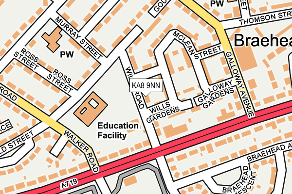 KA8 9NN map - OS OpenMap – Local (Ordnance Survey) KA8 9NN map - OS OpenMap – Local (Ordnance Survey)