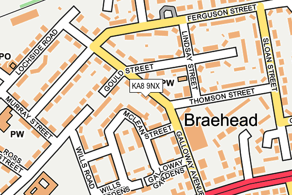 KA8 9NX map - OS OpenMap – Local (Ordnance Survey) KA8 9NX map - OS OpenMap – Local (Ordnance Survey)