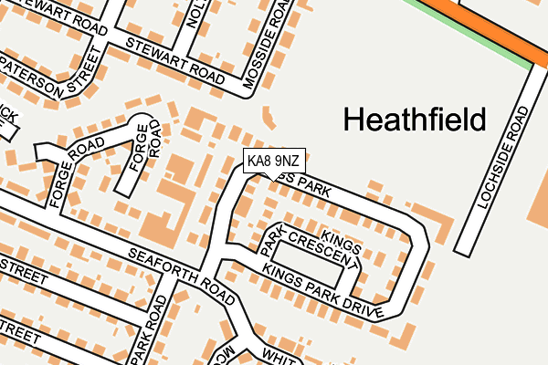 KA8 9NZ map - OS OpenMap – Local (Ordnance Survey) KA8 9NZ map - OS OpenMap – Local (Ordnance Survey)
