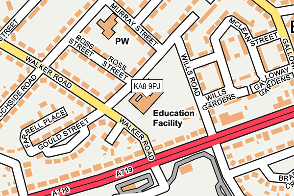 KA8 9PJ map - OS OpenMap – Local (Ordnance Survey) KA8 9PJ map - OS OpenMap – Local (Ordnance Survey)
