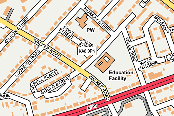 KA8 9PN map - OS OpenMap – Local (Ordnance Survey) KA8 9PN map - OS OpenMap – Local (Ordnance Survey)
