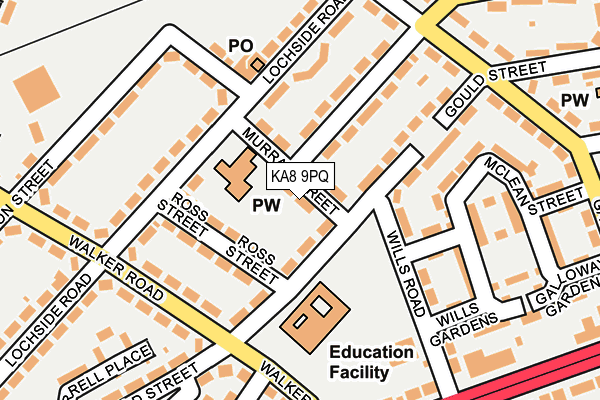 KA8 9PQ map - OS OpenMap – Local (Ordnance Survey) KA8 9PQ map - OS OpenMap – Local (Ordnance Survey)