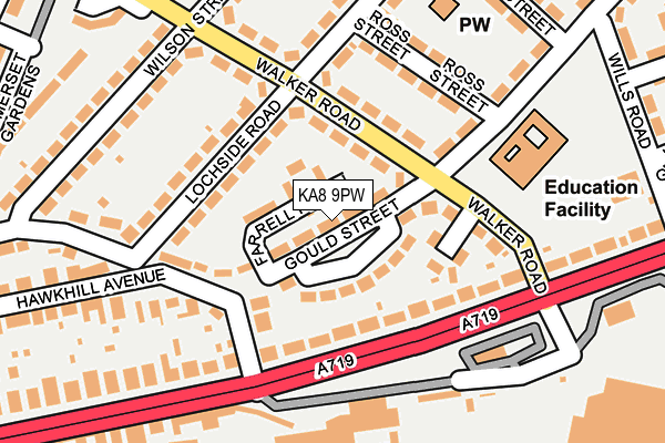 KA8 9PW map - OS OpenMap – Local (Ordnance Survey)