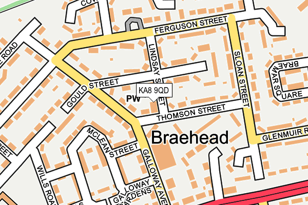 KA8 9QD map - OS OpenMap – Local (Ordnance Survey)