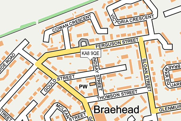 KA8 9QE map - OS OpenMap – Local (Ordnance Survey) KA8 9QE map - OS OpenMap – Local (Ordnance Survey)