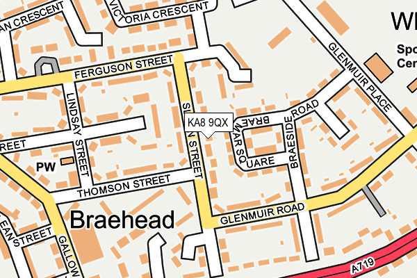 KA8 9QX map - OS OpenMap – Local (Ordnance Survey) KA8 9QX map - OS OpenMap – Local (Ordnance Survey)