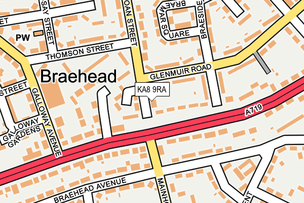KA8 9RA map - OS OpenMap – Local (Ordnance Survey)