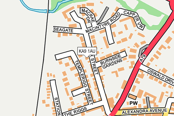 KA9 1AU map - OS OpenMap – Local (Ordnance Survey)