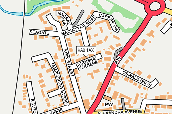KA9 1AX map - OS OpenMap – Local (Ordnance Survey) KA9 1AX map - OS OpenMap – Local (Ordnance Survey)