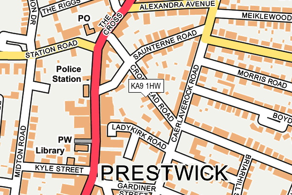 KA9 1HW map - OS OpenMap – Local (Ordnance Survey) KA9 1HW map - OS OpenMap – Local (Ordnance Survey)