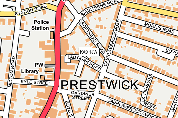 KA9 1JW map - OS OpenMap – Local (Ordnance Survey) KA9 1JW map - OS OpenMap – Local (Ordnance Survey)