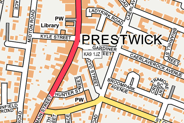 KA9 1JZ map - OS OpenMap – Local (Ordnance Survey)