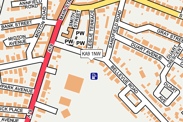 KA9 1NW map - OS OpenMap – Local (Ordnance Survey) KA9 1NW map - OS OpenMap – Local (Ordnance Survey)