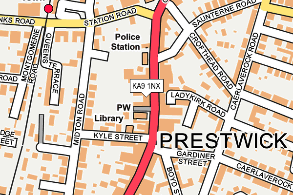 KA9 1NX map - OS OpenMap – Local (Ordnance Survey) KA9 1NX map - OS OpenMap – Local (Ordnance Survey)