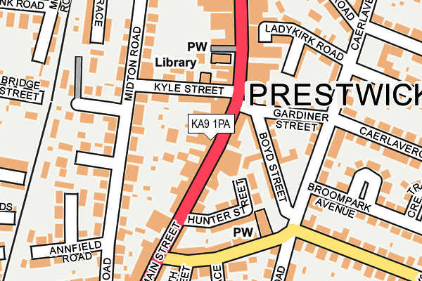 KA9 1PA map - OS OpenMap – Local (Ordnance Survey) KA9 1PA map - OS OpenMap – Local (Ordnance Survey)