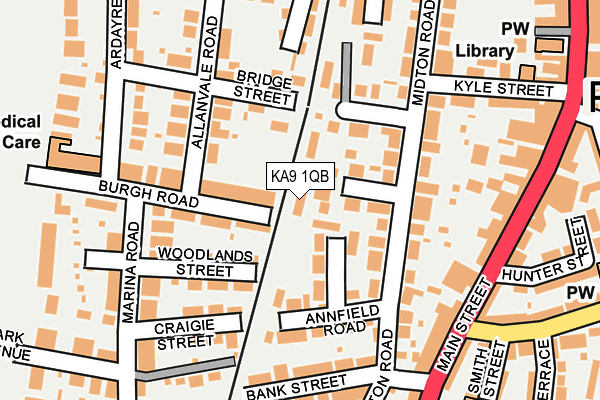 KA9 1QB map - OS OpenMap – Local (Ordnance Survey) KA9 1QB map - OS OpenMap – Local (Ordnance Survey)