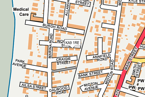 KA9 1RE map - OS OpenMap – Local (Ordnance Survey)
