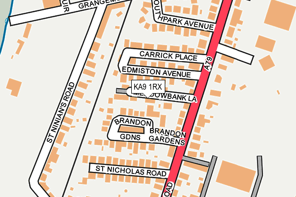 KA9 1RX map - OS OpenMap – Local (Ordnance Survey) KA9 1RX map - OS OpenMap – Local (Ordnance Survey)