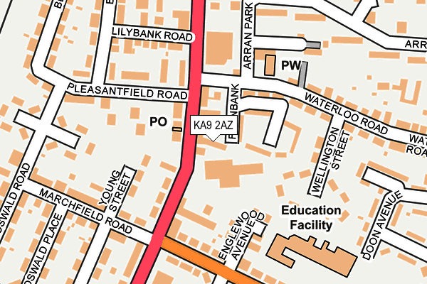 KA9 2AZ map - OS OpenMap – Local (Ordnance Survey) KA9 2AZ map - OS OpenMap – Local (Ordnance Survey)