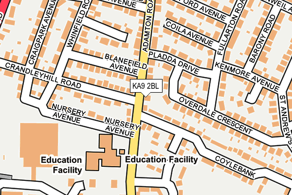 KA9 2BL map - OS OpenMap – Local (Ordnance Survey) KA9 2BL map - OS OpenMap – Local (Ordnance Survey)