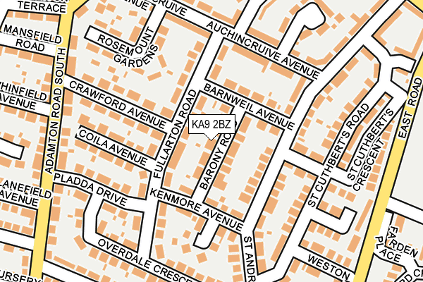 KA9 2BZ map - OS OpenMap – Local (Ordnance Survey) KA9 2BZ map - OS OpenMap – Local (Ordnance Survey)