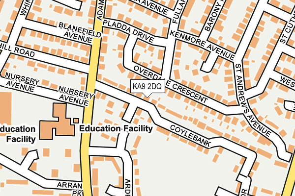KA9 2DQ map - OS OpenMap – Local (Ordnance Survey) KA9 2DQ map - OS OpenMap – Local (Ordnance Survey)