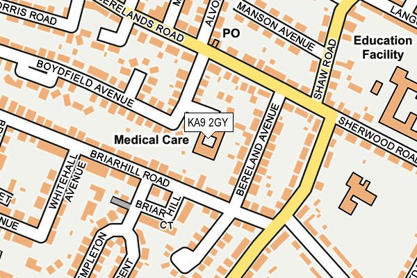 KA9 2GY map - OS OpenMap – Local (Ordnance Survey) KA9 2GY map - OS OpenMap – Local (Ordnance Survey)