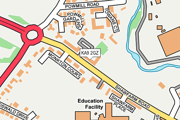 KA9 2GZ map - OS OpenMap – Local (Ordnance Survey) KA9 2GZ map - OS OpenMap – Local (Ordnance Survey)