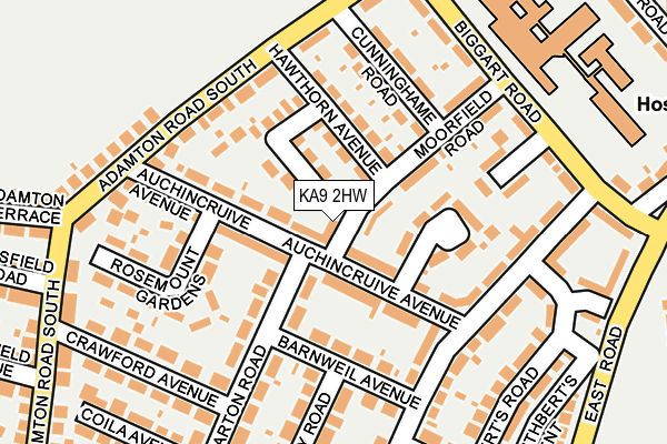 KA9 2HW map - OS OpenMap – Local (Ordnance Survey) KA9 2HW map - OS OpenMap – Local (Ordnance Survey)